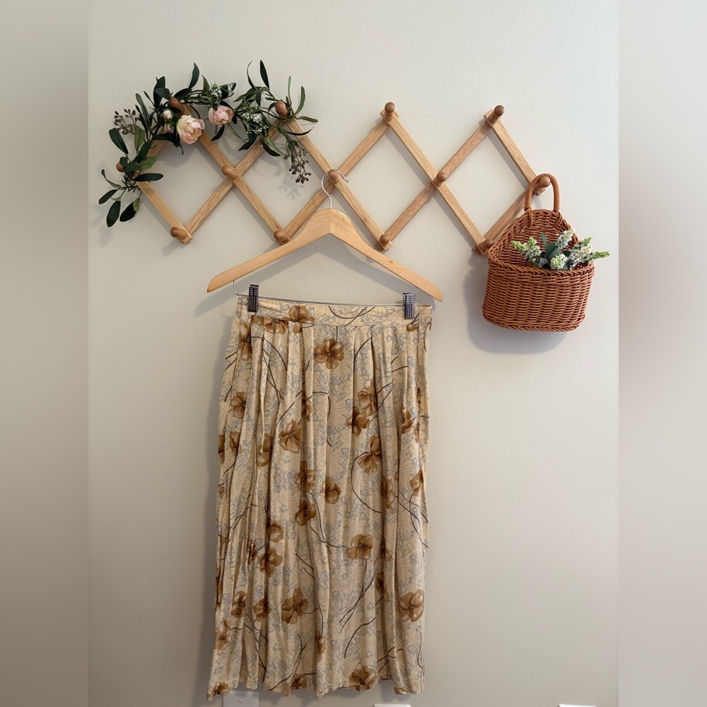 Floral Beige Skirt